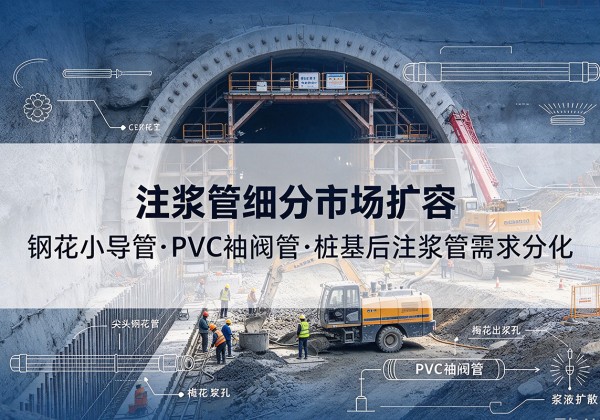 大东注浆管细分市场扩容，隧道钢花小导管、PVC 袖阀管、桩基后注浆管需求分化